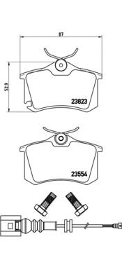 Задні гальмівні колодки P85066 Brembo