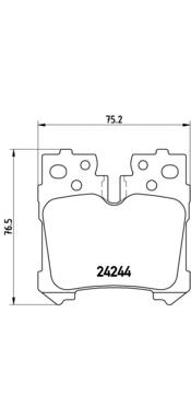 Задні гальмівні колодки Brembo P83076 ціна, від 31.78 USD