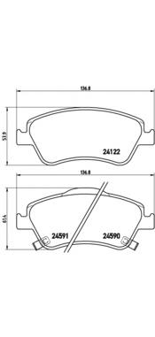 Тормозні колодки Brembo P83079