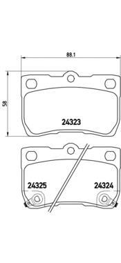 P83073 Brembo Колодки гальмівні задні, дискові