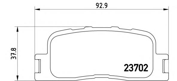 Задні дискові колодки Brembo P83088