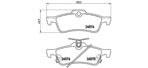Купити P83087 Brembo Задні колодки