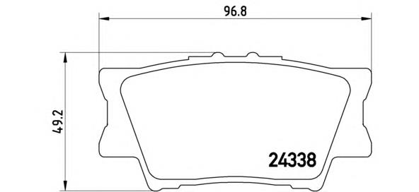 Задні гальмівні колодки P83089 Brembo