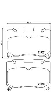 Колодки гальмівні передні, дискові P83090 Brembo