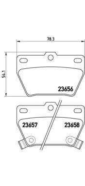 Задні дискові колодки Brembo P83057