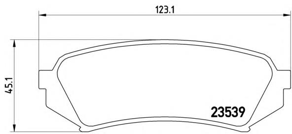Задні дискові колодки Brembo P83049