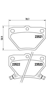Задні гальмівні колодки P83052 Brembo