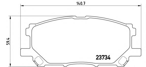 Передні тормозні колодки P83067 Brembo