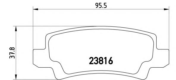 P83065 Brembo Колодки гальмівні задні, дискові