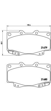 Гальмівні колодки Brembo P83069 ціна, від 35.98 USD