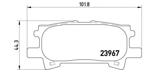 Задні дискові колодки Brembo P83068