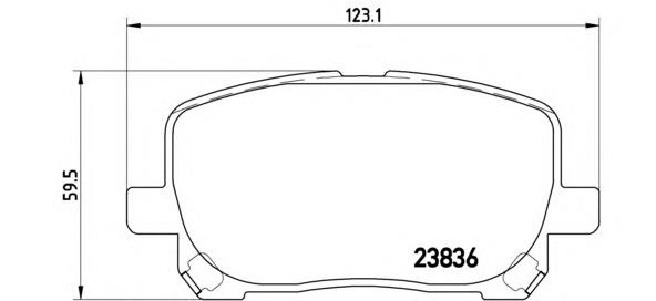 Тормозні колодки Brembo P83061