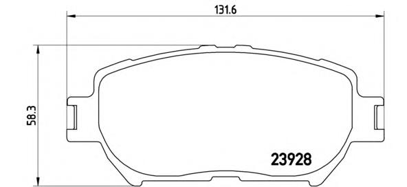 Передні тормозні колодки P83062 Brembo