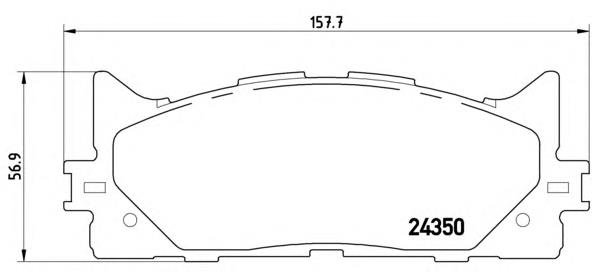 Передні тормозні колодки P83117 Brembo