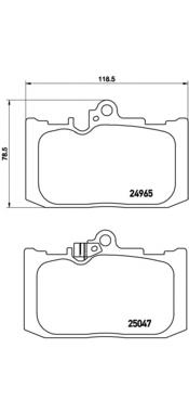 Передні тормозні колодки P83131 Brembo