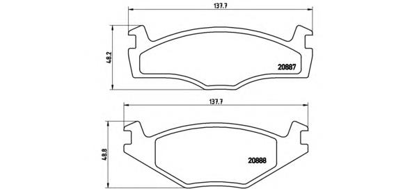 Тормозні колодки Brembo P85005