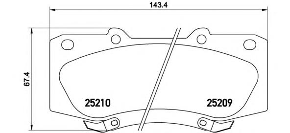 Купити P83140 Brembo Колодки гальмівні передні, дискові