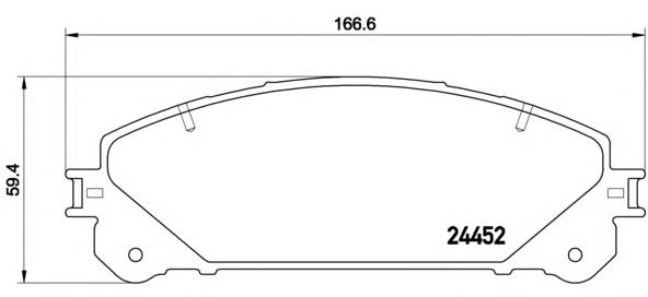 Передні тормозні колодки P83145 Brembo
