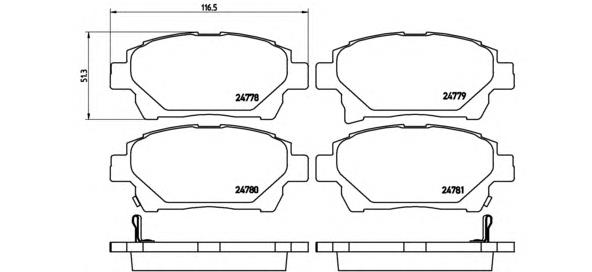 Колодки гальмівні передні, дискові P83097 Brembo