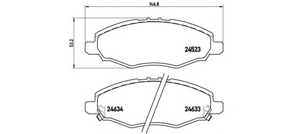 Тормозні колодки Brembo P83094