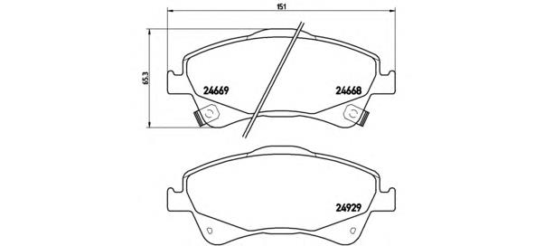 Тормозні колодки Brembo P83109