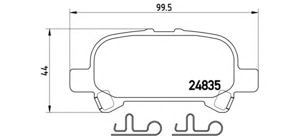 Купити P83110 Brembo Задні колодки