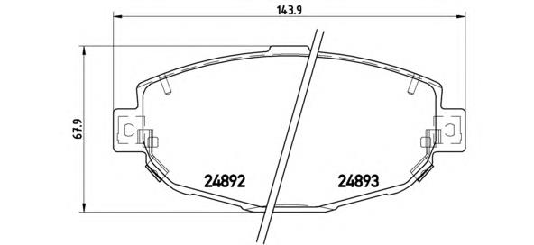 Передні тормозні колодки PF1231A Nisshinbo