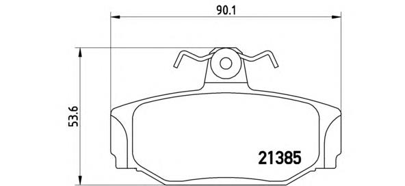 Колодки гальмові задні, дискові P86009 Brembo