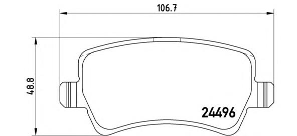 P86021 Brembo Колодки гальмівні задні, дискові