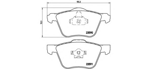 Купити P86022 Brembo Колодки гальмівні передні, дискові
