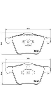 Передні тормозні колодки P86018 Brembo