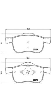 Передні тормозні колодки P86016 Brembo