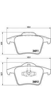 Купити P86019 Brembo Задні колодки