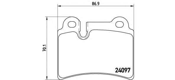 Купити P85111 Brembo Задні колодки