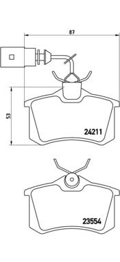 Задні гальмівні колодки P85101 Brembo