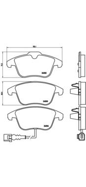 Купити P85112 Brembo Колодки гальмівні передні, дискові