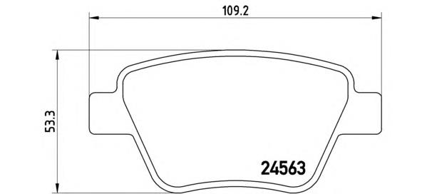 Задні гальмівні колодки P85114 Brembo