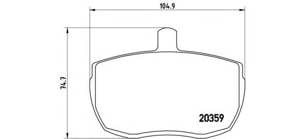 Колодки гальмівні передні, дискові PA6001 Brembo