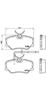 Передні тормозні колодки P61035 Brembo