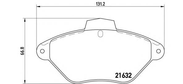 Колодки гальмівні передні, дискові P61053 Brembo