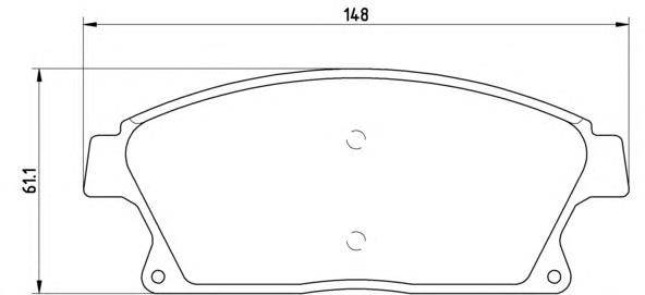 Передні тормозні колодки P59077 Brembo