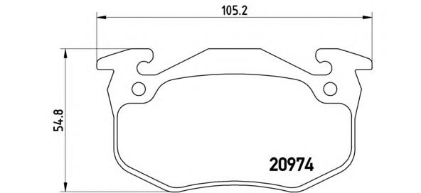 Задні дискові колодки Brembo P61032