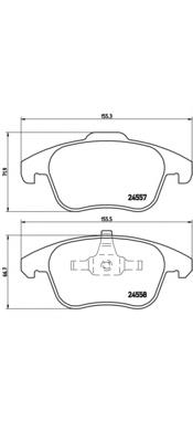 Передні тормозні колодки P61086 Brembo