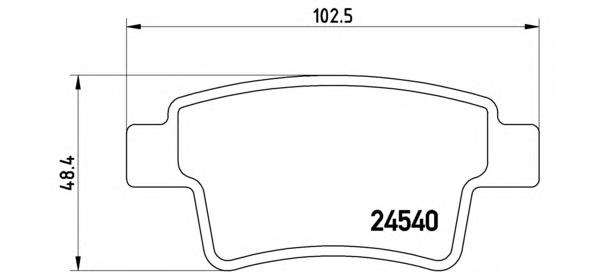 Купити P61085 Brembo Задні колодки