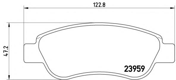 Тормозні колодки Brembo P61081