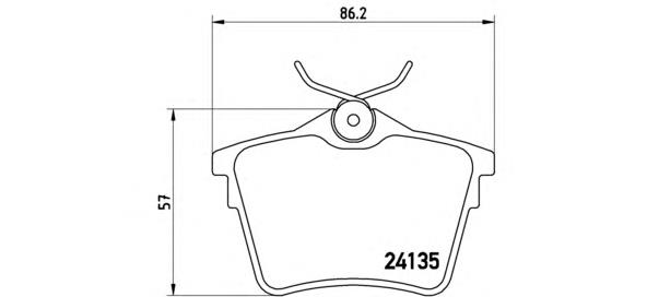 Купити P61079 Brembo Задні колодки