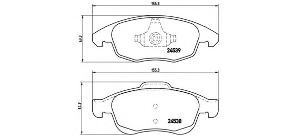 P61083 Brembo Передні гальмівні колодки