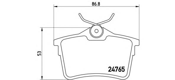 Купити P61084 Brembo Задні колодки