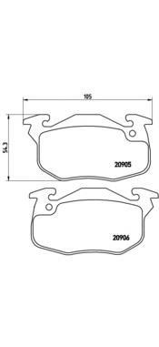 Колодки гальмівні передні, дискові P61097 Brembo