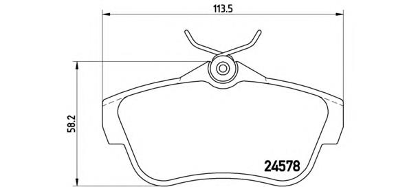 Задні гальмівні колодки P61095 Brembo